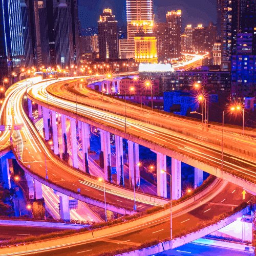 Crossed road in China